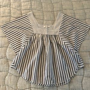 Madewell lightly worn flutter sleeve top